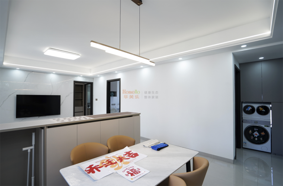 【實(shí)景】南峰華桂園三室：第一眼就淪陷！這套客餐廳一體設(shè)計(jì)，太絕了！
